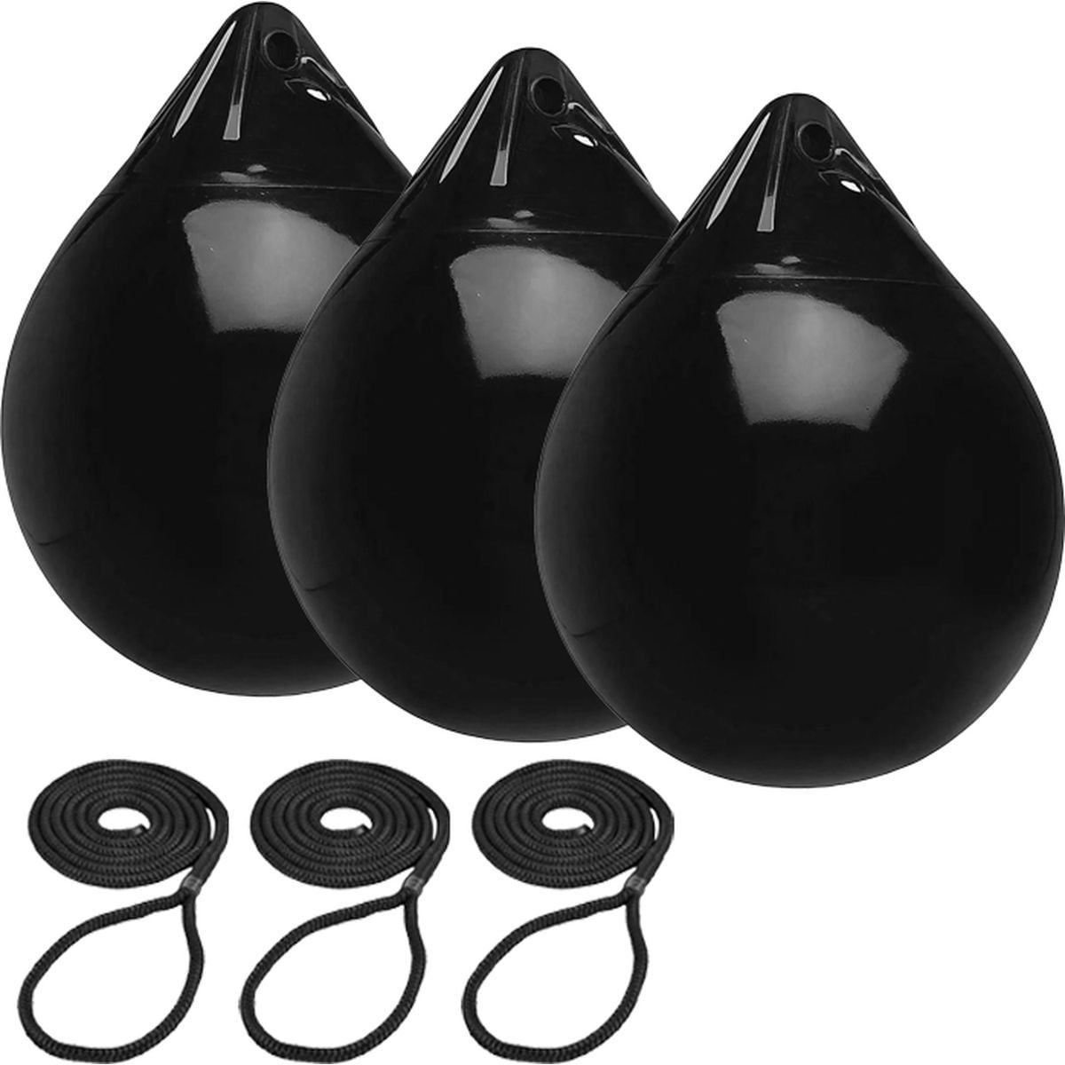 Bolfenders met lijn 55x42cm set van 3 Zwart