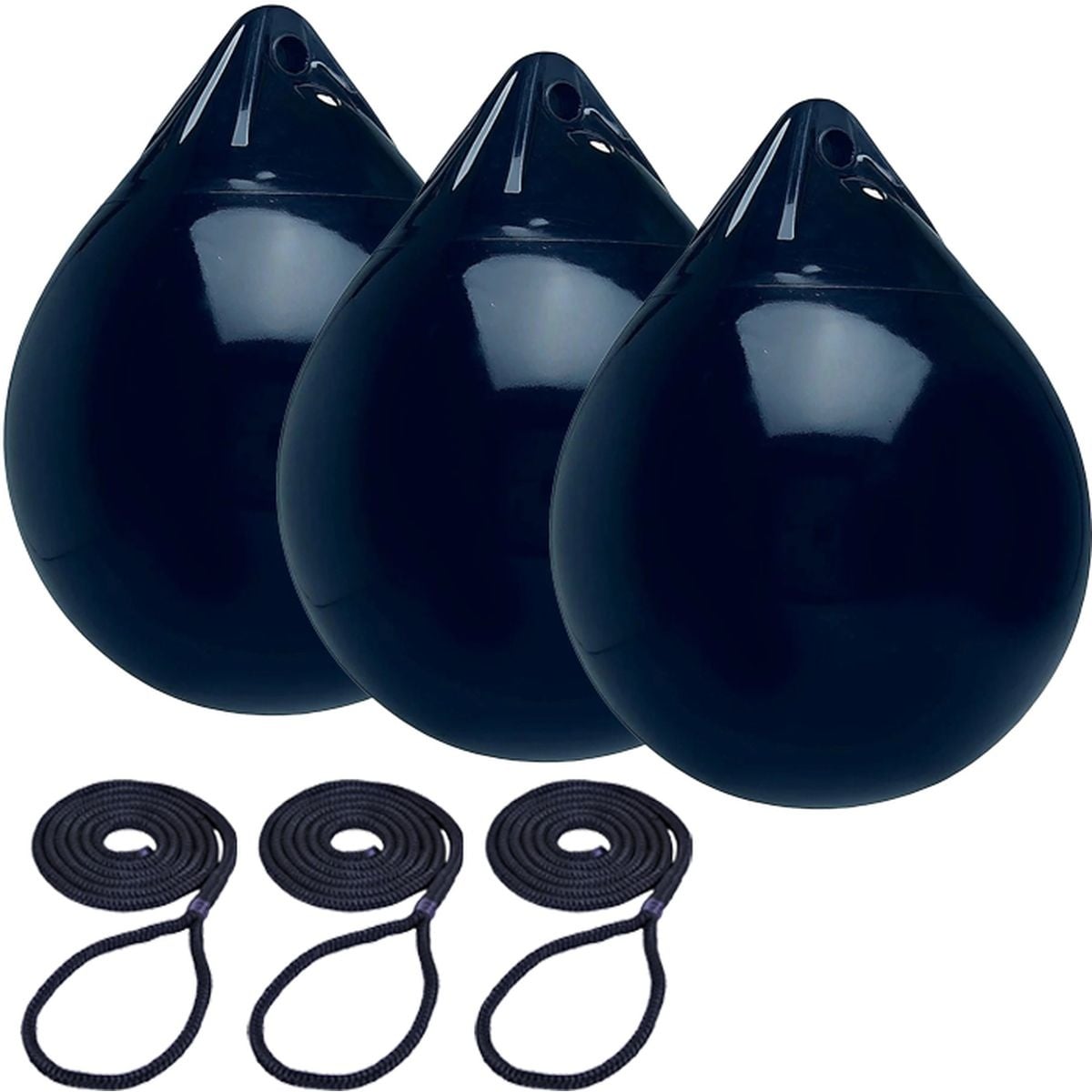Bolfenders met lijn 38x29cm set van 3 Navy
