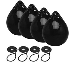 Bolfenders met lijn 48x37cm set van 4 Zwart