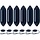 Fenders with Rope 73x21cm set of 6 Navy