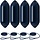 Stootwillen met Lijn 60x21cm set van 4 Navy