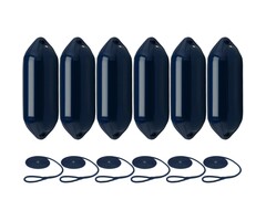 Stootwillen met Lijn 60x21cm set van 6 Navy