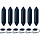 Fenders with Rope 60x14cm set of 6 Navy