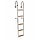 Folding Boat Ladder 5 Wooden Steps 130x27cm SS316