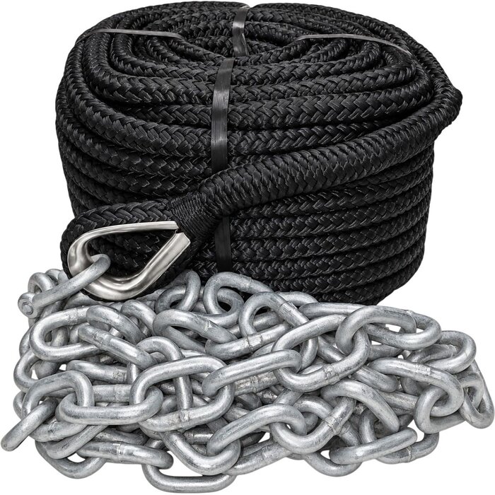 10mm Ankerlijn met Ketting 30m