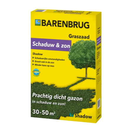 Barenbrug Schatten & Sonne (Shadow) 15KG +/- 500 m² - Grassamen - Ideal für schattige Plätze