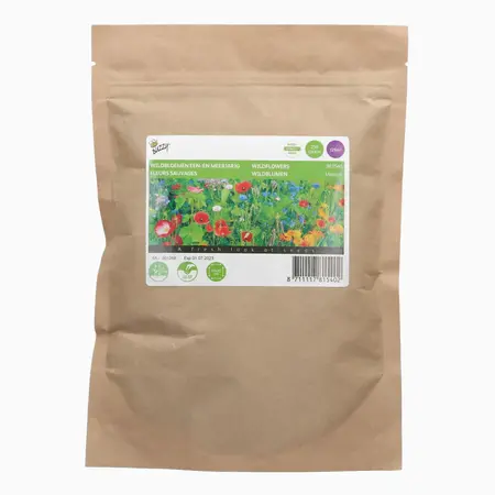Buzzy Wildbloemen Mix 250g 125 m2 - Eenjarige En Meerjarige Bloemen Gemengd