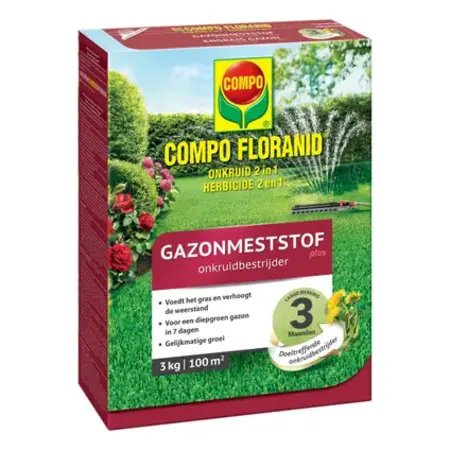 Compo Gazonmeststof & Onkruidverdelger 1,5 kg - 2 In 1 - Graszaadselect.nl