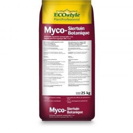 EcoStyle Myco-Siertuin 25 kg - Ideal fertiliser for borders, hedges and trees - Graszaadselect.com