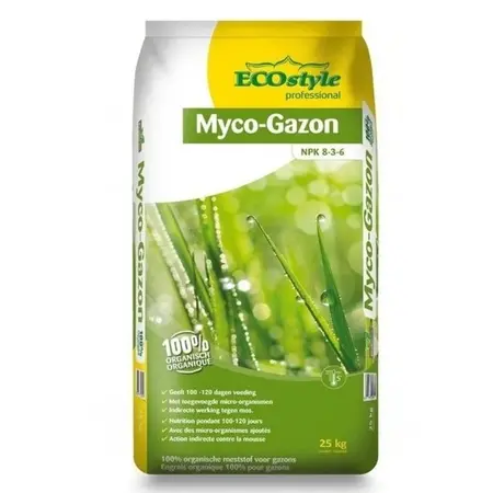 EcoStyle Myco-Gazon 25 kg  - Vergroot 9 x Zoveel Het Worteloppervlak Van Gazon - Graszaadselect.nl