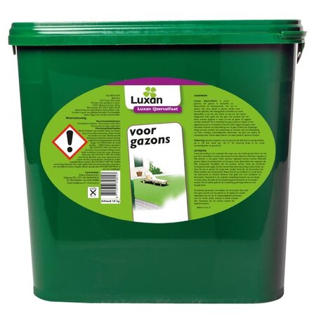 Luxan Eisensulfat 10 kg - Schädlingsbekämpfungsmittel für Moos im Rasen - Graszaadselect.com