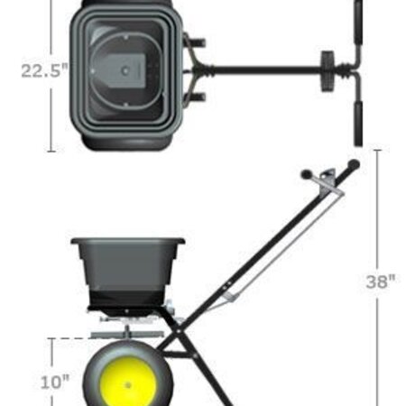 Spyker Push spreader 25 kg - Unassembled - Graszaadselect.com
