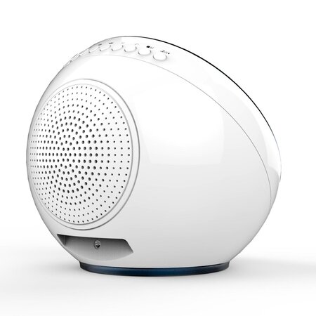 NASA Weather Station + Bluetooth Speaker - White - Indoor and Outdoor Temperature