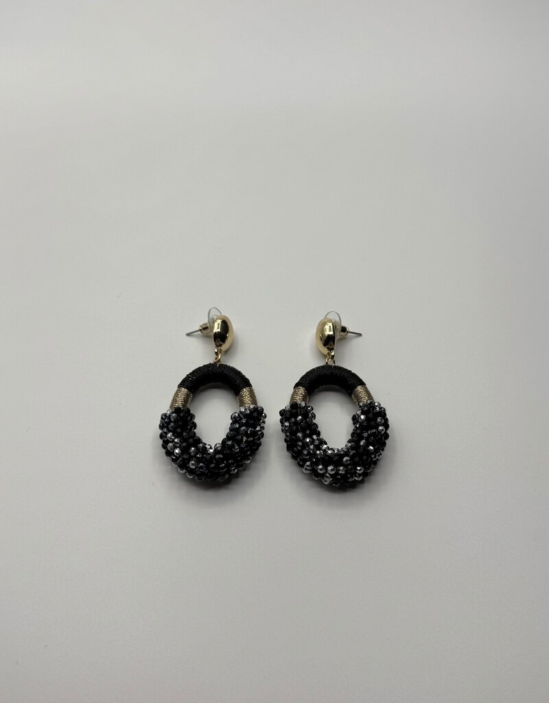 Boucle d'oreille Marina Noir