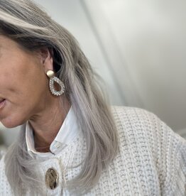 Boucle d'oreille Angélique Crème
