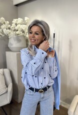 Bluse Lotte blau gestreift