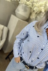 Bluse Lotte blau gestreift