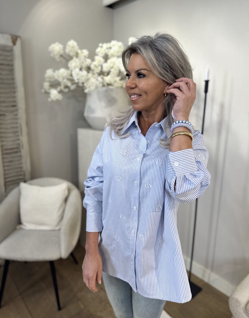 Blouse Hart Blau