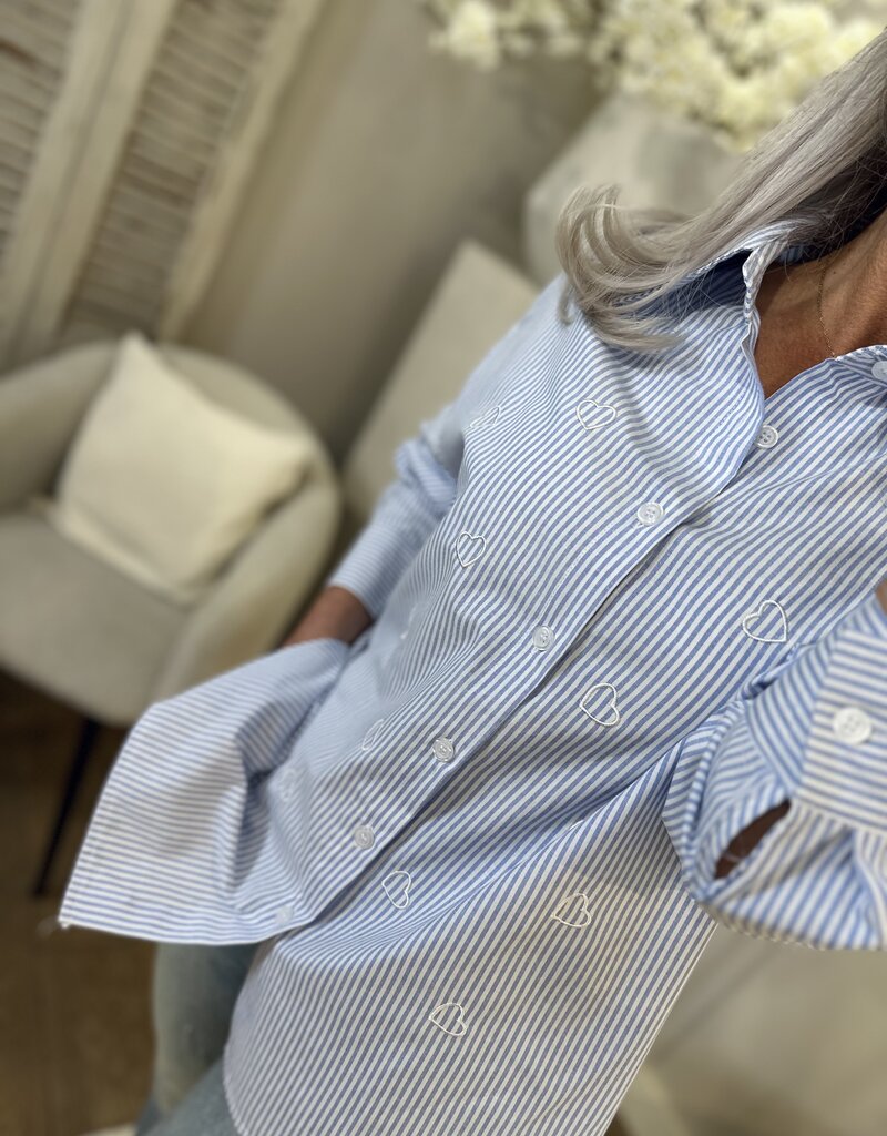 Blouse Hart Blau