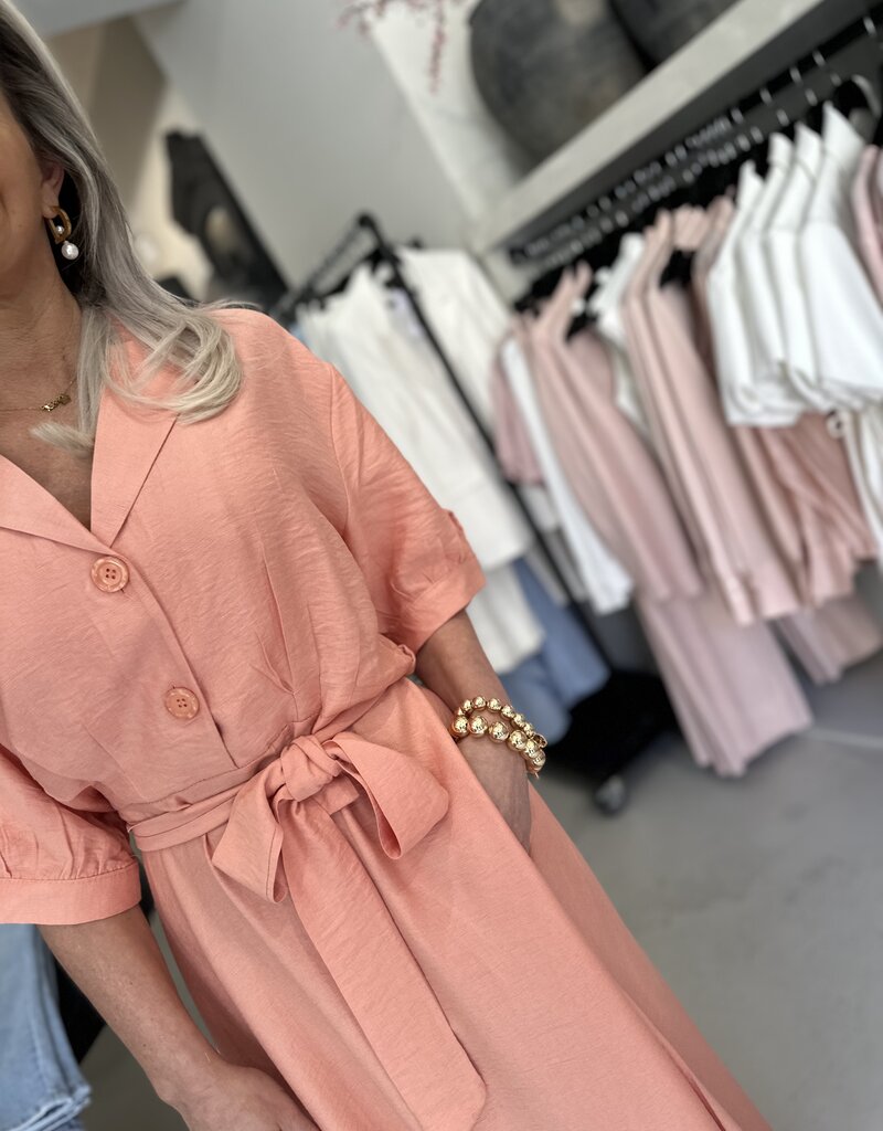 Jurk Chelles peach
