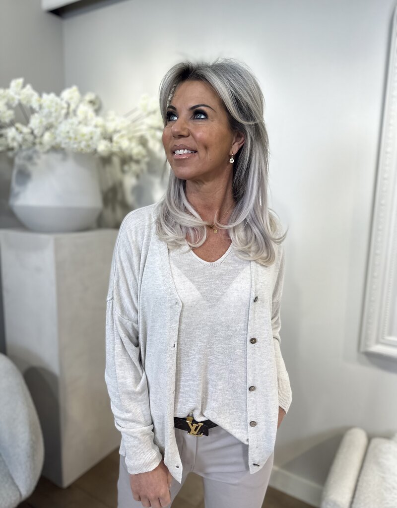 Vest Vinzie Beige linnen