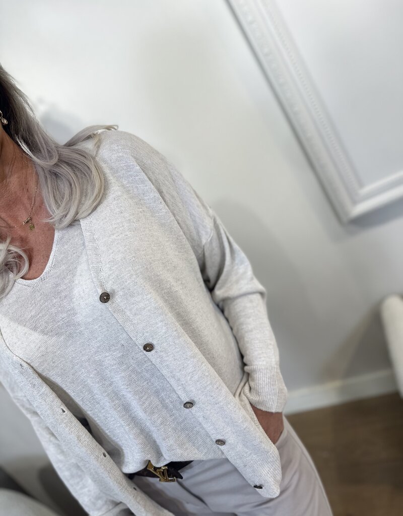 Vest Vinzie Beige linnen