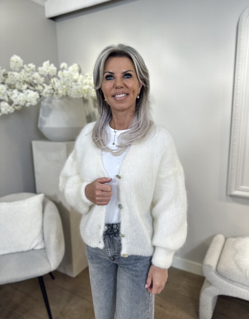 Vest Mohair Bella off white