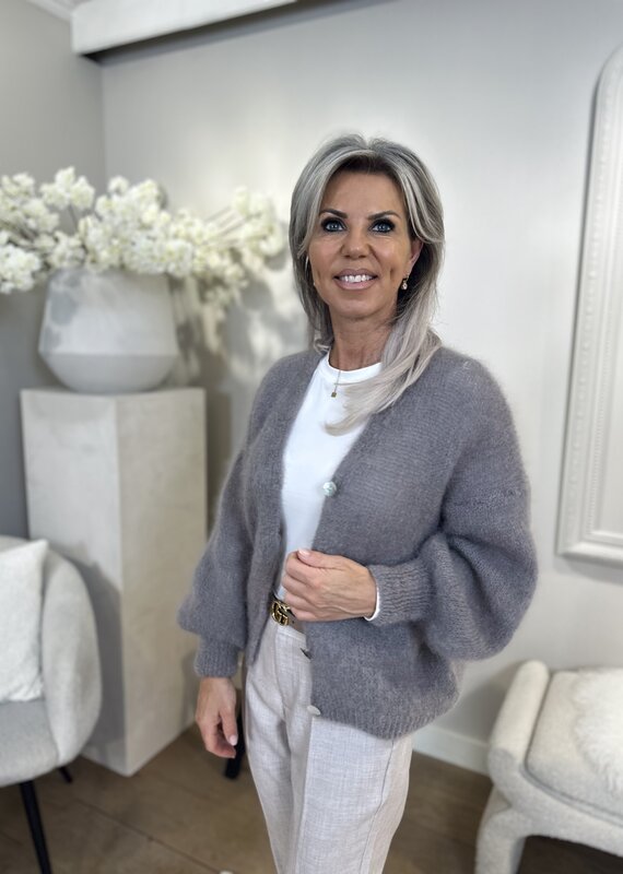 Vest Mohair Bella taupe