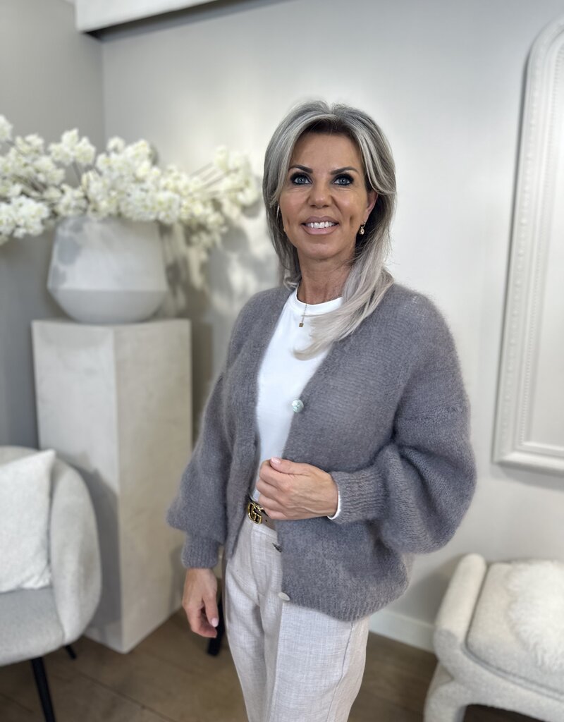 Vest Mohair Bella taupe