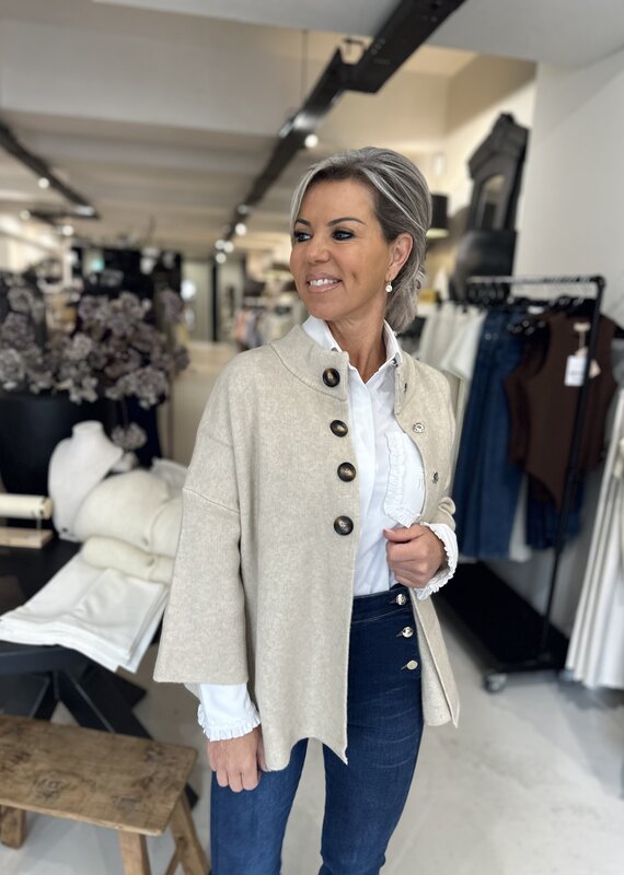Marie Beige Strickjacke