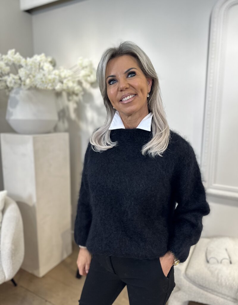 Trui Mohair Elegance Zwart