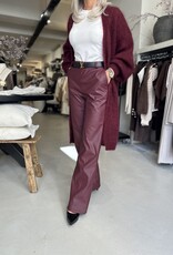 Pantalon similicuir bordeaux