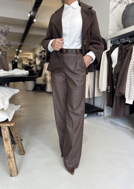 Pantalon Leerlook bruin