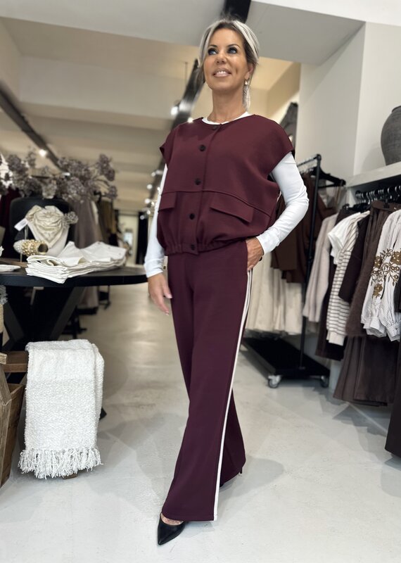 Pantalon Lucas bordeaux