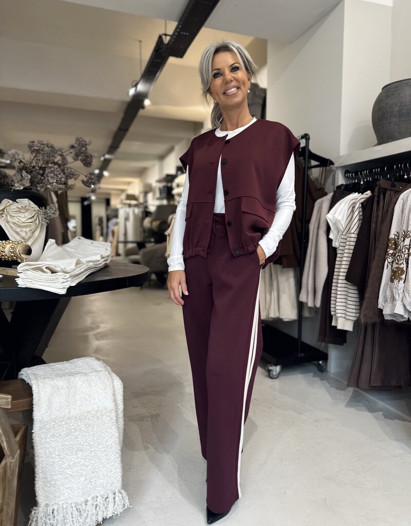 Pantalon Lucas bordeaux