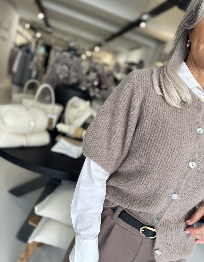 Strickjacke Bella taupe