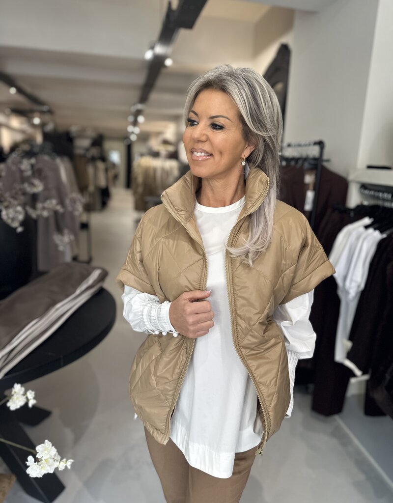 Gilet sans manches Fem camel