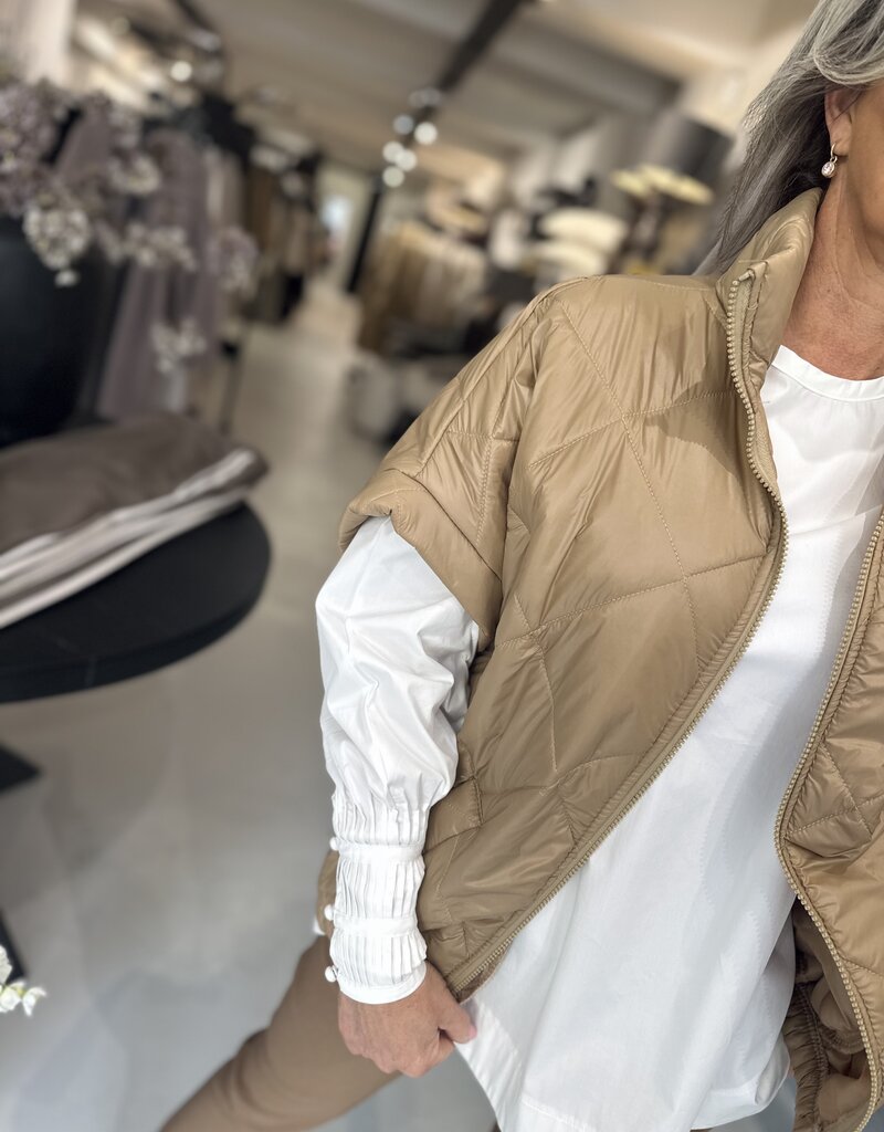 Gilet sans manches Fem camel