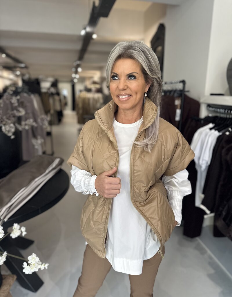 Gilet sans manches Fem camel