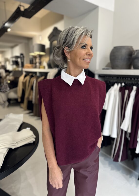 Mouwloze Top Saffy bordeaux