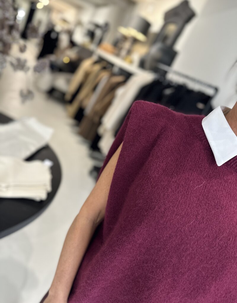 Mouwloze Top Saffy bordeaux
