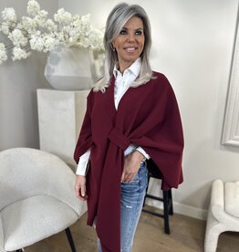 Poncho Maya bordeaux