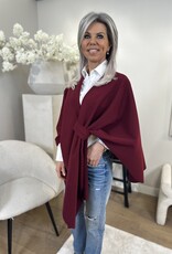 Poncho Maya bordeaux
