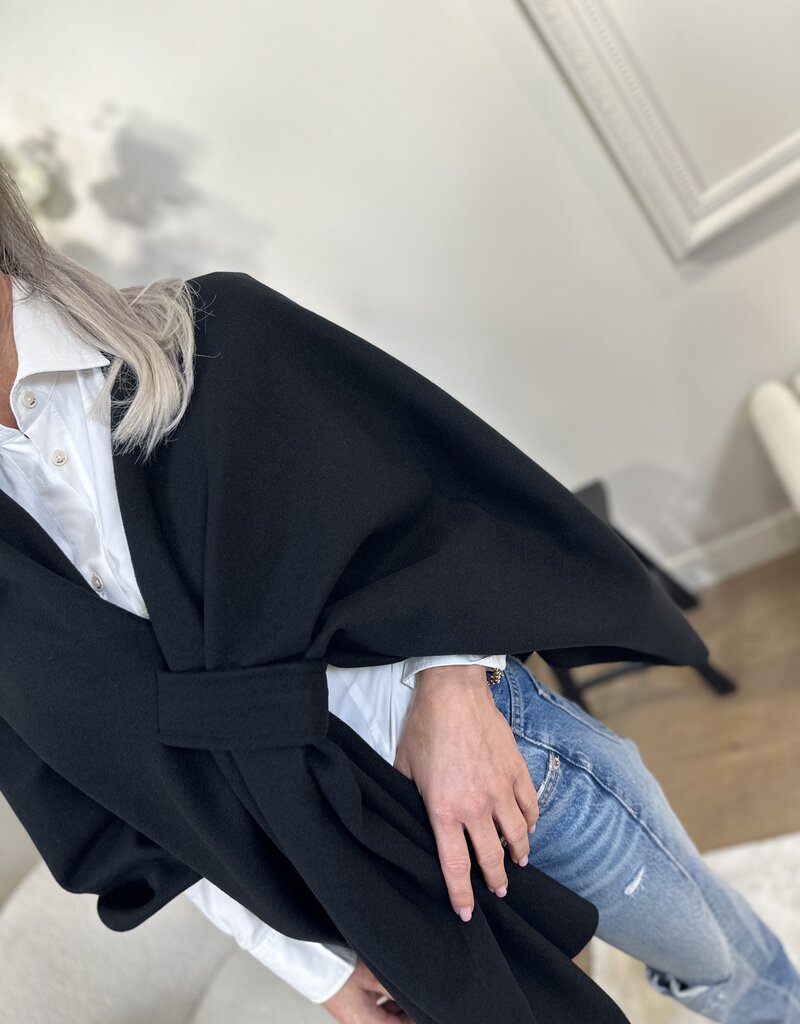 Maya Poncho Schwarz