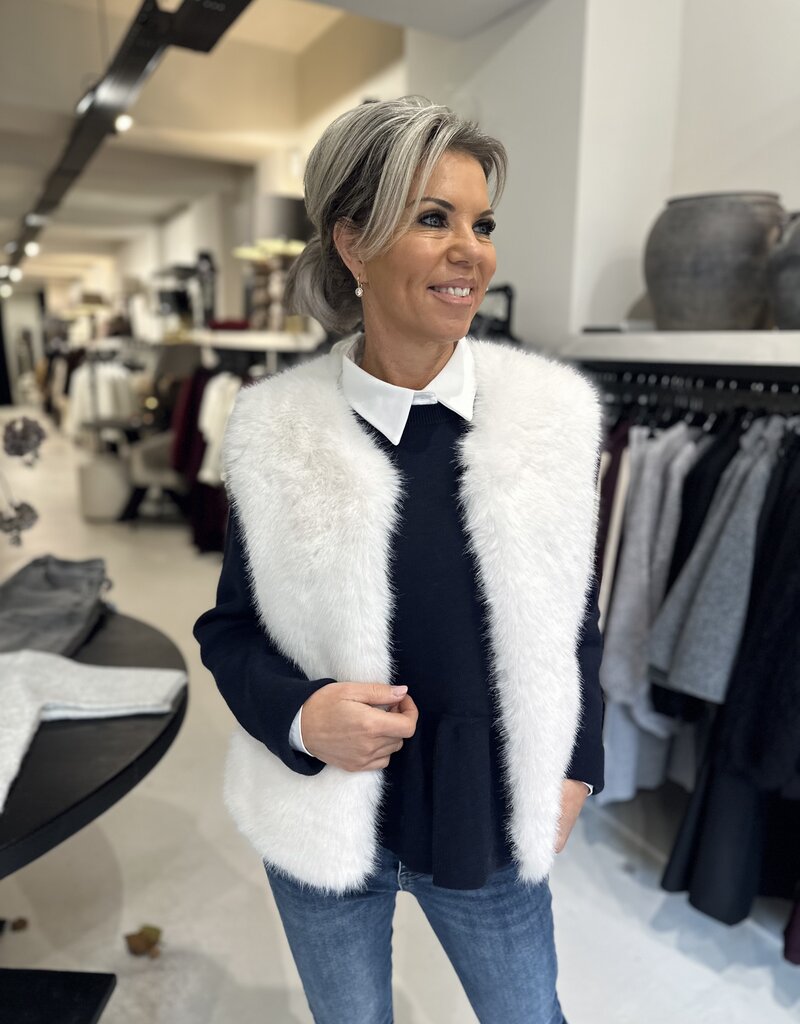 Gilet sans manches Renske blanc cassé