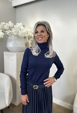 Vivian blauer Rollkragenpullover