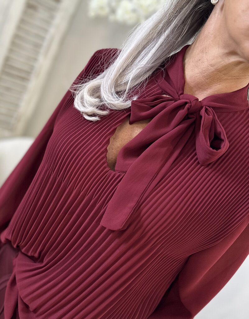 Elra Bluse Burgunderrot