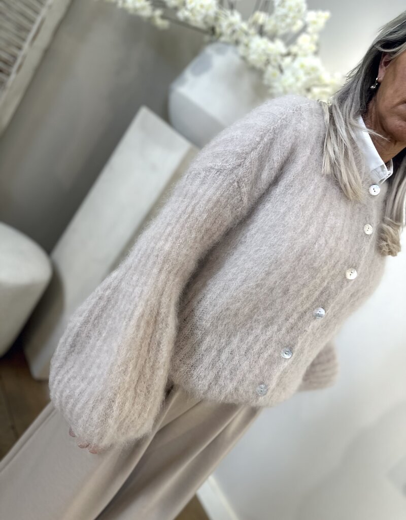 Vlinder Mohair Cardigan Beige