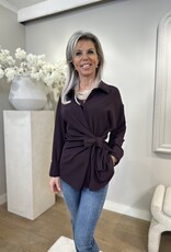 Silvia Bluse Burgunderrot