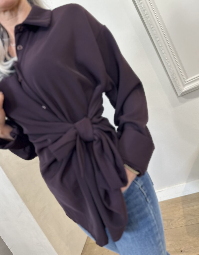 Silvia Bluse Burgunderrot